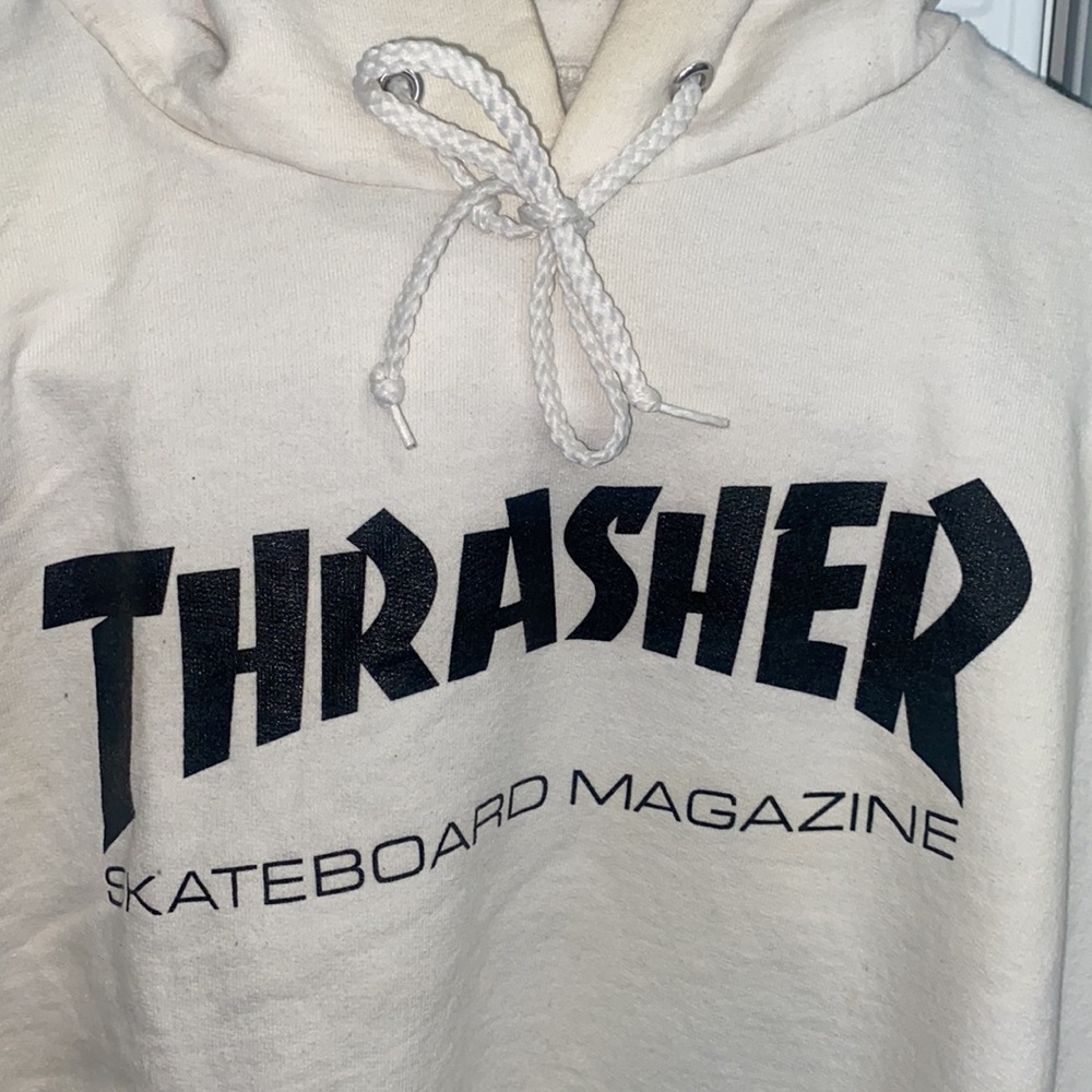 Thrasher Mag, White, Hoodie, Medium